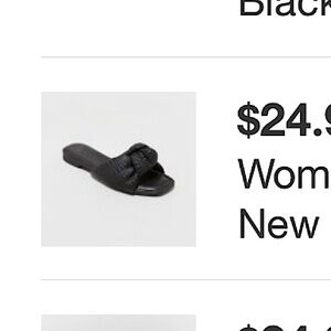Women’s black slide sandals